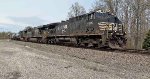 NS 4015 east with mixed freight.